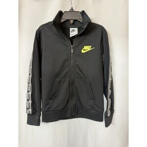 Nike Jacket  Black Zip Front Long Sleeve Sz Small  4-5 Years Active‎ Wear